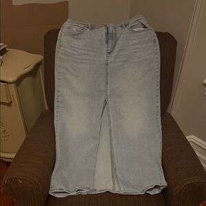 Universal Thread Light Blue Denim Midi Skirt